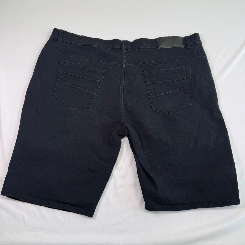 Rocawear Moto Shorts Mens 48 Black Biker Ribbed Zip Pockets Streetwear Hip Hop